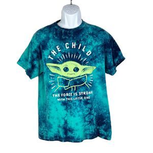 Star Wars Shirt Men Large Baby Yoda Graphic Mad Engine SS The Child Tie Dyed Tee